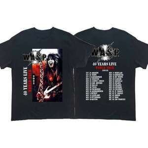 WASP 40 Years Live World Tour 2022 2 Sided Heavy Metal T-Shirt